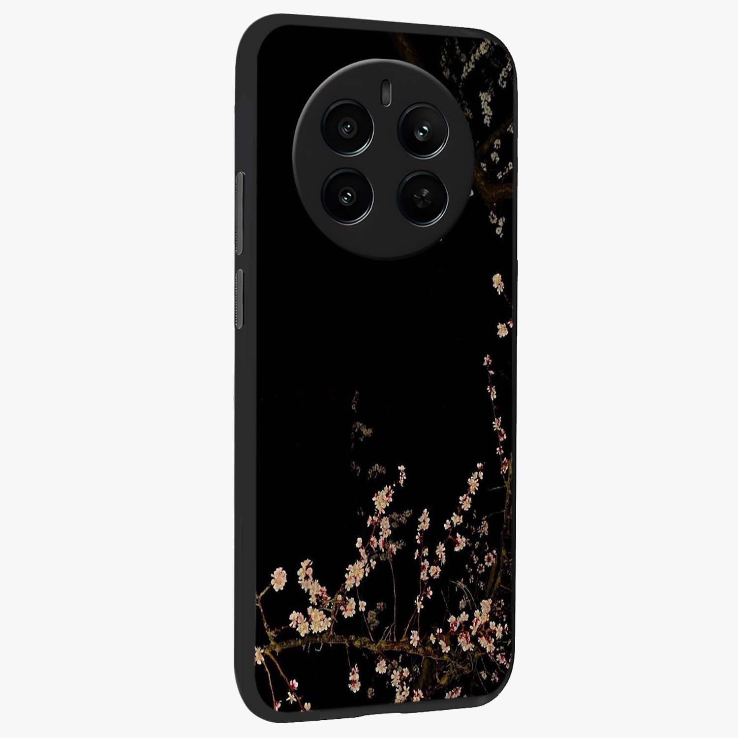Petal Moon Light With Custom Name Glass Case upright view showcasing elegant floral moon artwork with personalized aesthetic.