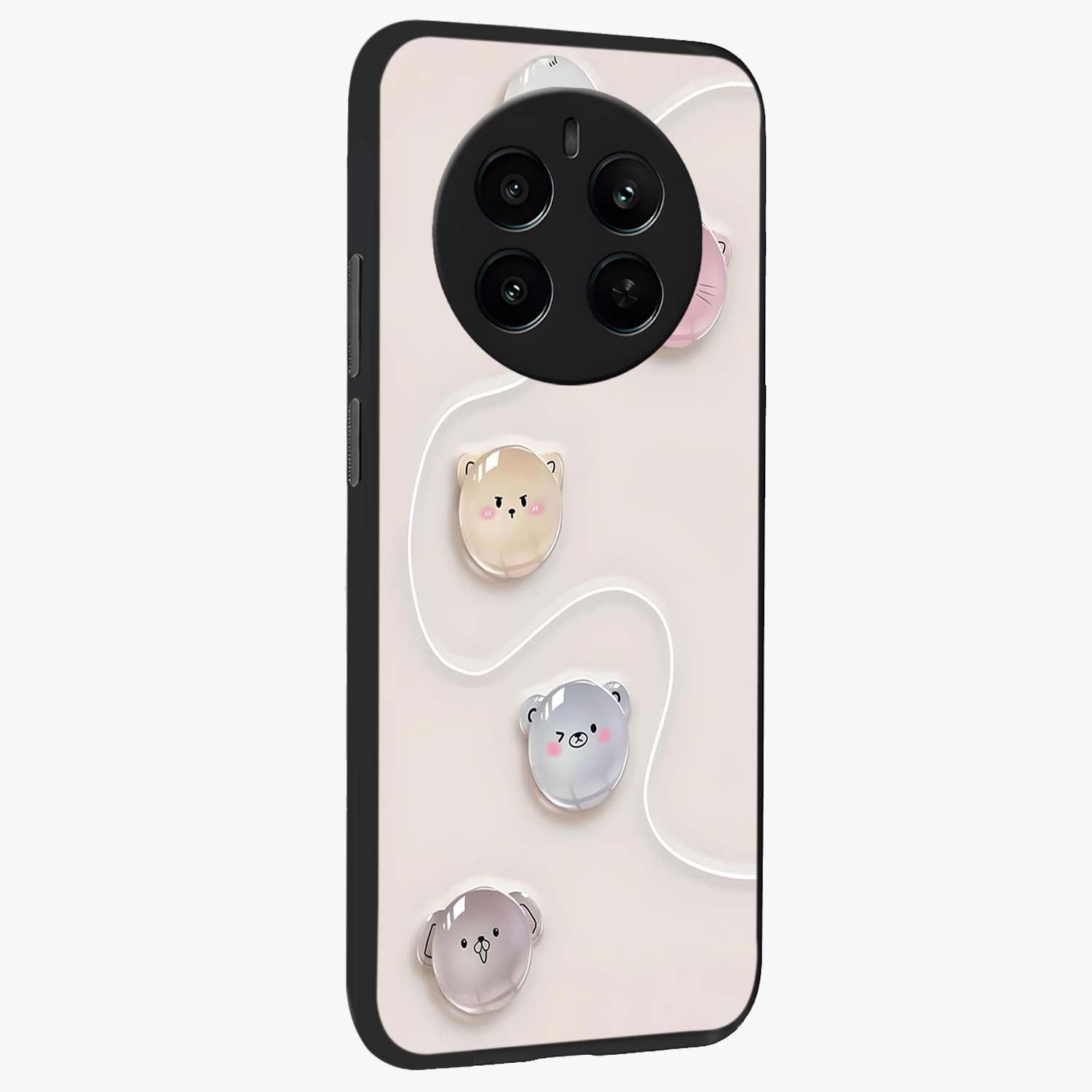 Puffy Face Parade Glass Case upright view showcasing adorable character artwork with cheerful animated theme.