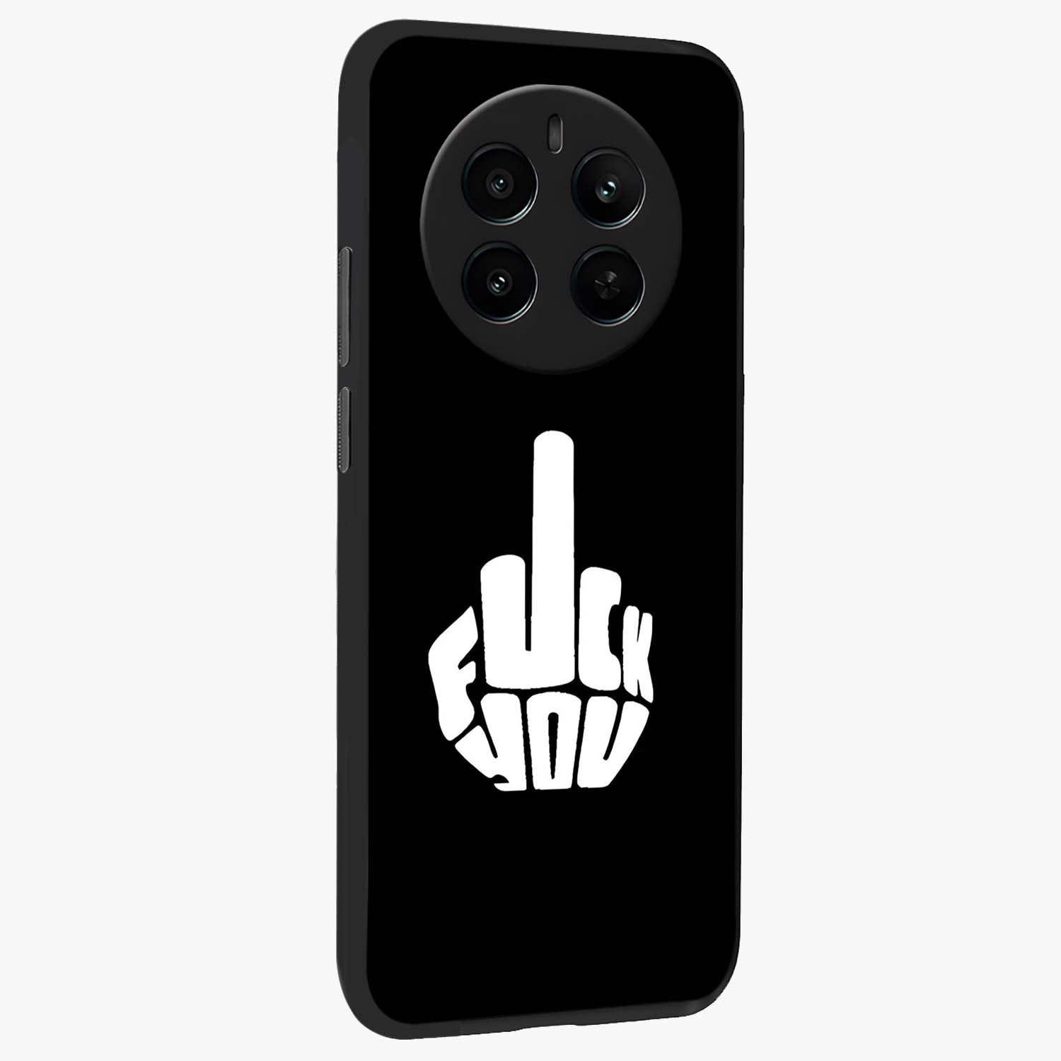 Rebel Mode On Glass Case upright view showcasing striking statement artwork with bold rebellious theme.