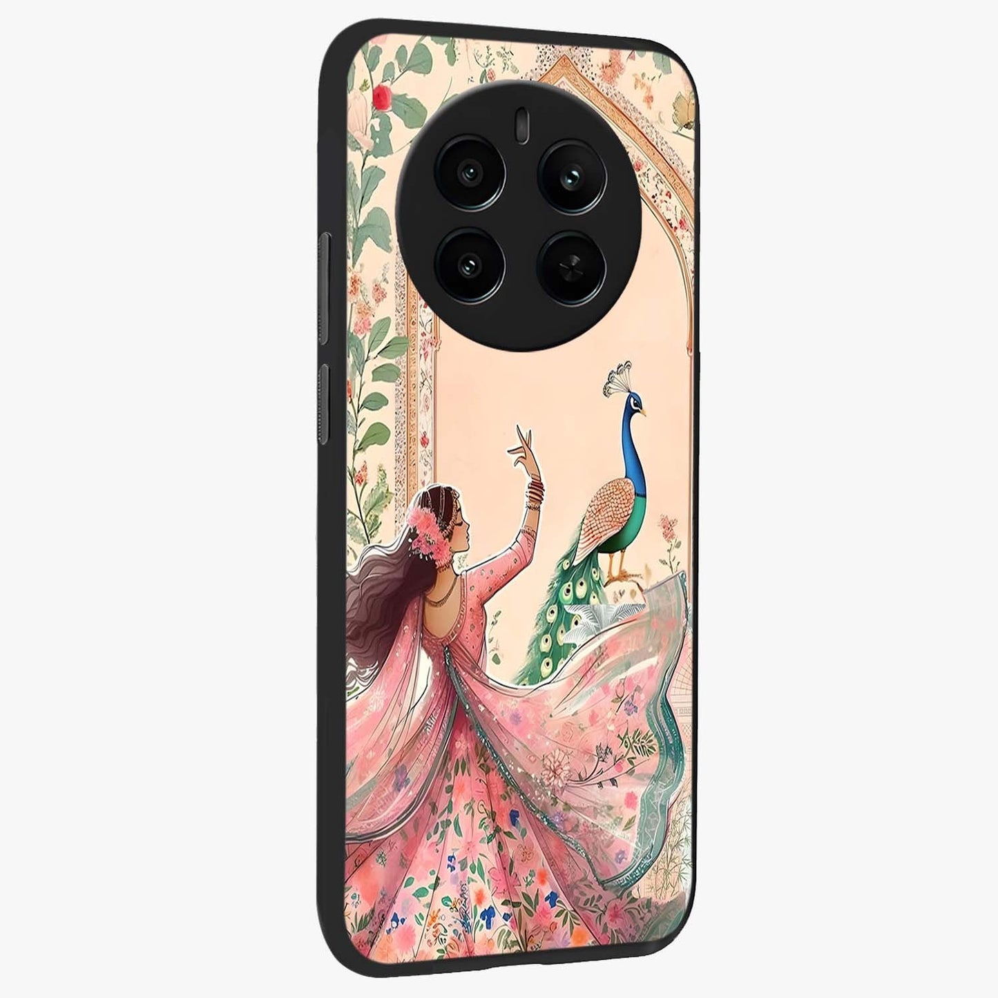 Royal Grace Muse Glass Case upright view showcasing stylish artistic artwork with sophisticated royal theme.