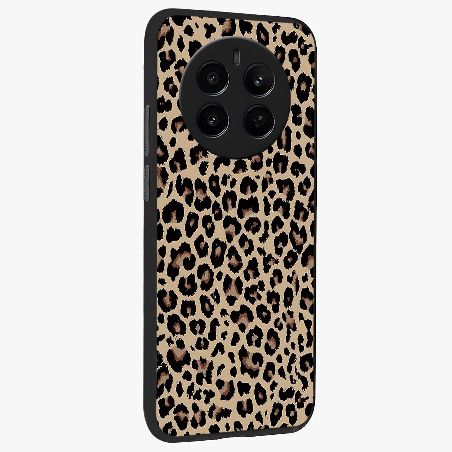 Savage Chic Pattern Glass Case upright view showcasing trendy decorative artwork with edgy fashion theme.