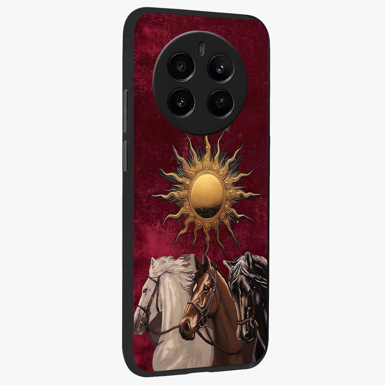 Solar Riders Glass Case upright view showcasing energetic rider artwork with bold adventure theme.