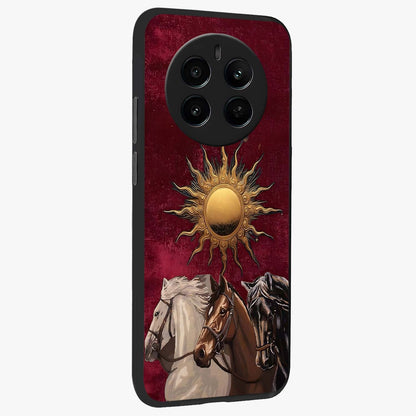 Solar Riders Glass Case upright view showcasing energetic rider artwork with bold adventure theme.