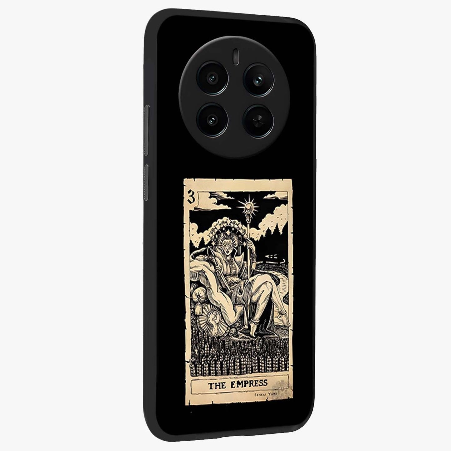 The Empress Glass Case upright view showcasing powerful empress themed artwork with luxurious artistic theme.