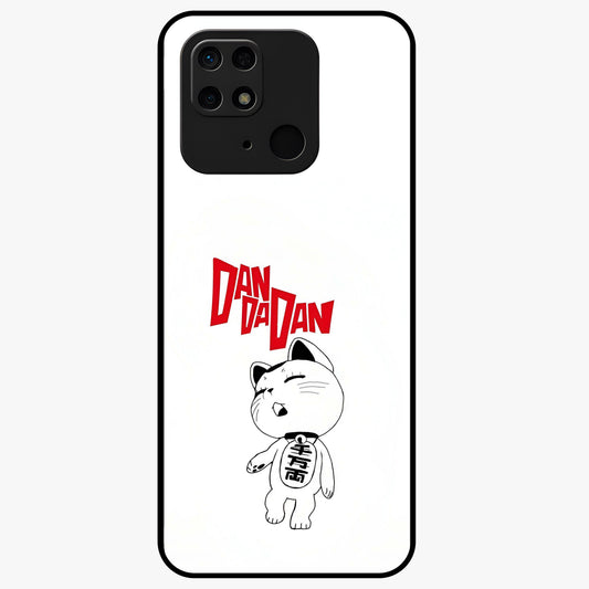 Playful Spirit Charm Glass Case showing flat back view with cheerful charm themed artwork and glossy glass finish.