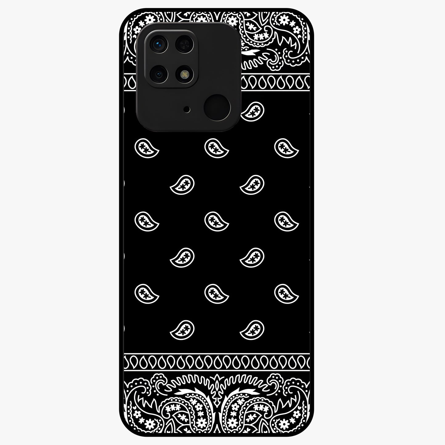 Retro Rebel Threads Glass Case showing flat back view with vintage street style artwork and glossy glass finish.