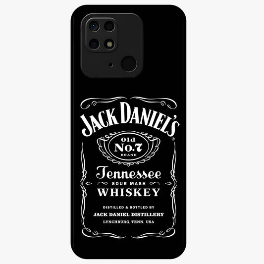 Vintage Whiskey Heritage Glass Case showing flat back view with classic whiskey inspired artwork and glossy glass finish.
