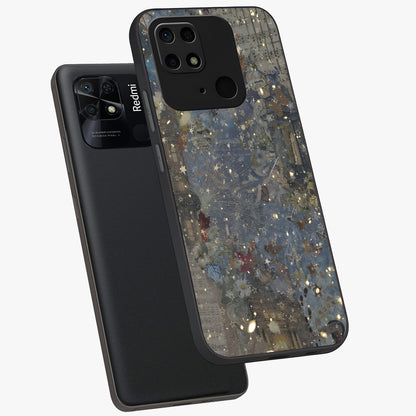 Aesthetic Astrolophia Glass Case displayed in angled mockup highlighting artistic aesthetic elements and smooth glass surface.