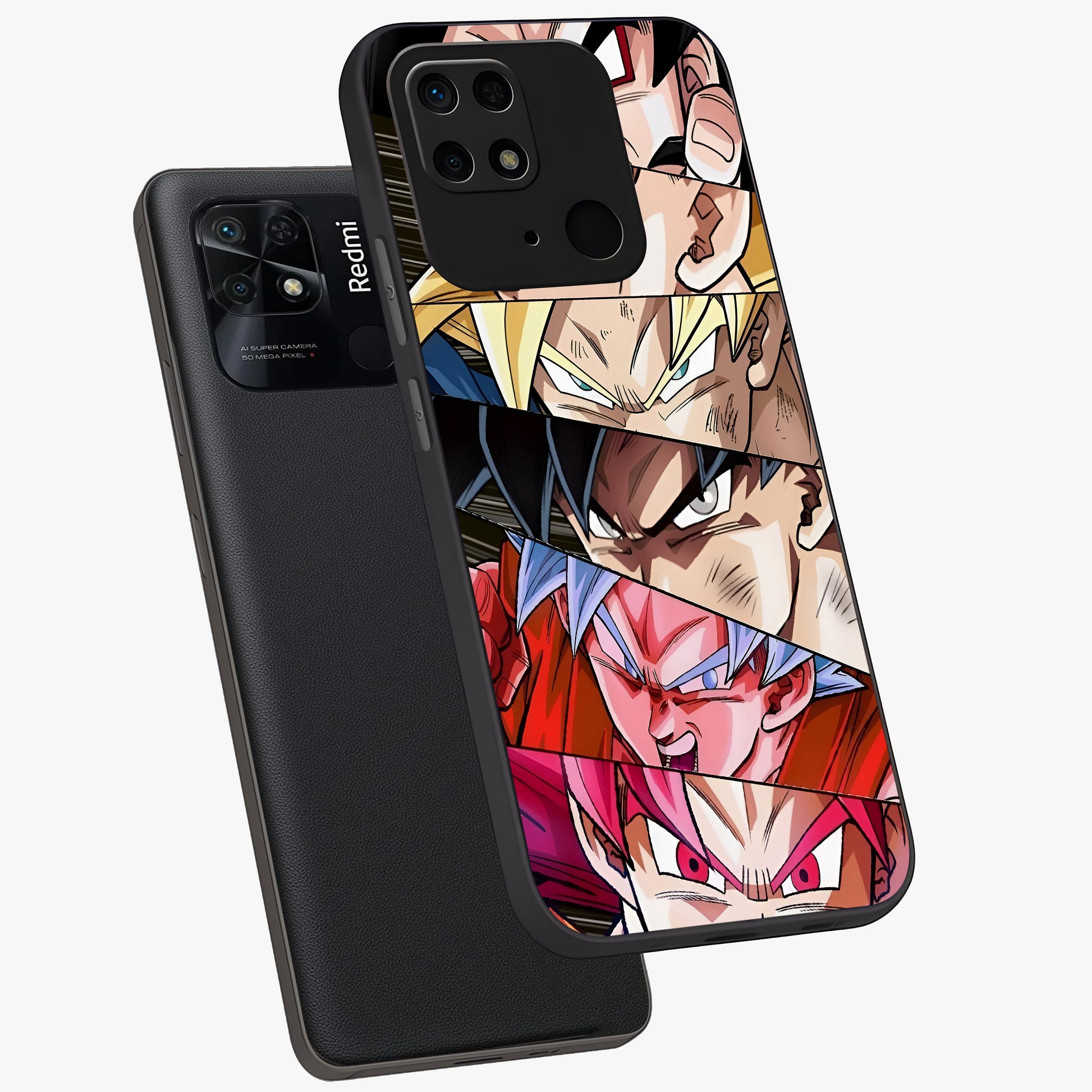 Anime Character Glass Case displayed in angled mockup highlighting colorful anime character illustration.