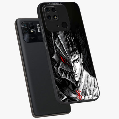 Berserker Blood Oath Glass Case displayed in angled mockup highlighting dark fantasy graphic design and powerful theme.