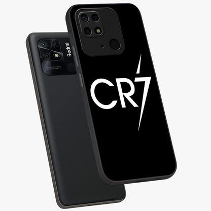 Cr7 Elite Strike Glass Case displayed in angled mockup highlighting powerful sports graphic with bold athletic theme.