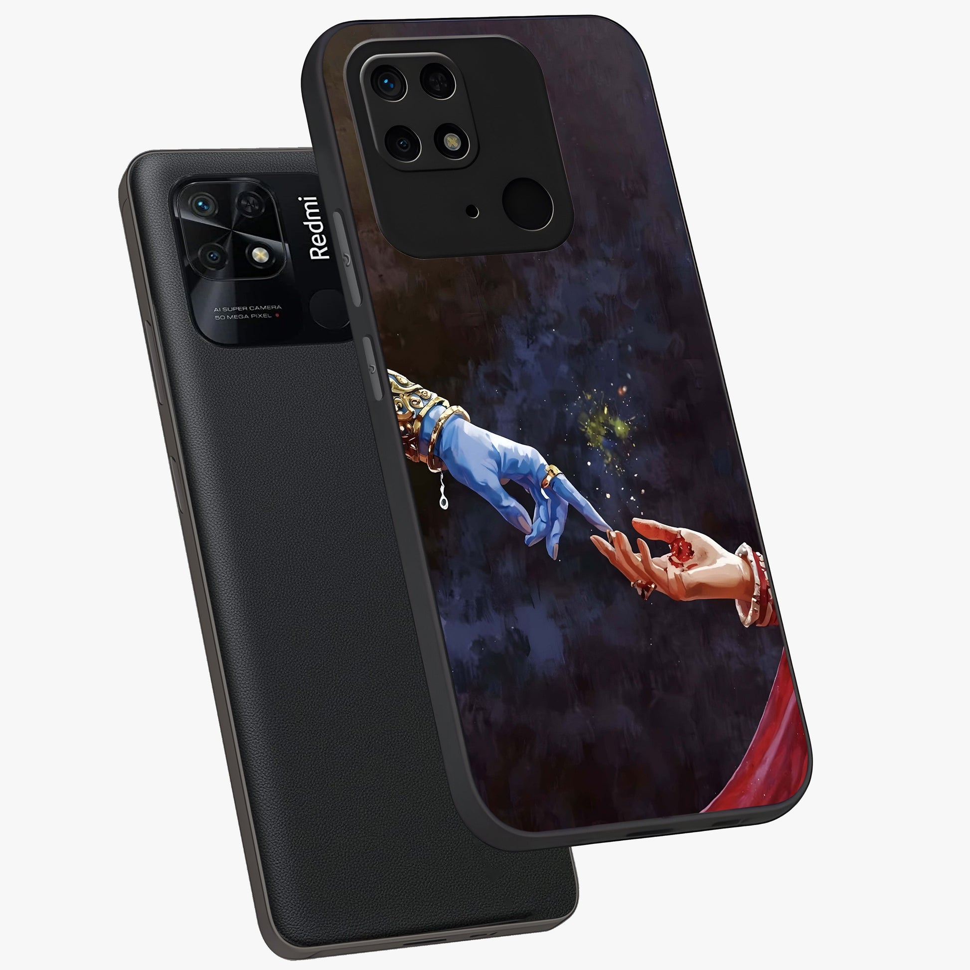 Divine Touch Eternal Glass Case displayed in angled mockup highlighting elegant divine inspired design with calm aesthetic style.