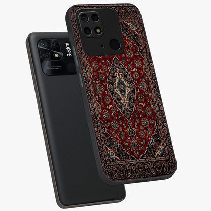 Heritage Carpet Royale Glass Case displayed in angled mockup highlighting intricate royal carpet design with heritage aesthetic.