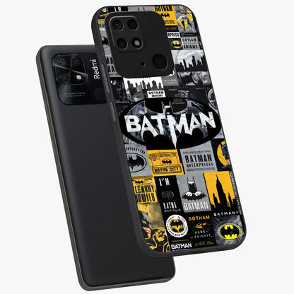 Knight Gotham Rise Glass Case displayed in angled mockup highlighting powerful knight silhouette design with dramatic aesthetic.