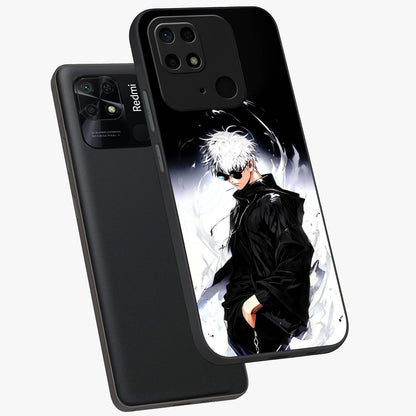 Limitless Shadow King Glass Case displayed in angled mockup highlighting dramatic dark hero design with intense aesthetic.