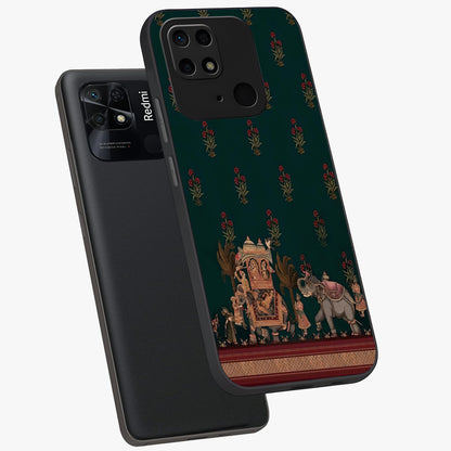 Macmerise Glass Case displayed in angled mockup highlighting trendy graphic design with sleek aesthetic style.