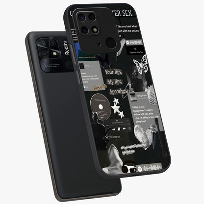 Midnight Love Echo Glass Case displayed in angled mockup highlighting elegant love inspired design with deep aesthetic style.