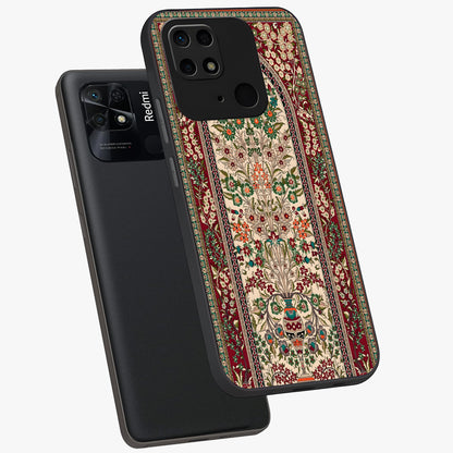 Persian Inspired Glass Case displayed in angled mockup highlighting intricate traditional design with elegant cultural aesthetic.