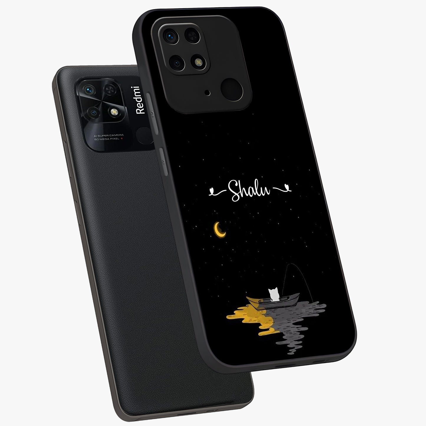Silent Night Row Glass Case displayed in angled mockup highlighting peaceful evening design with dreamy night aesthetic.
