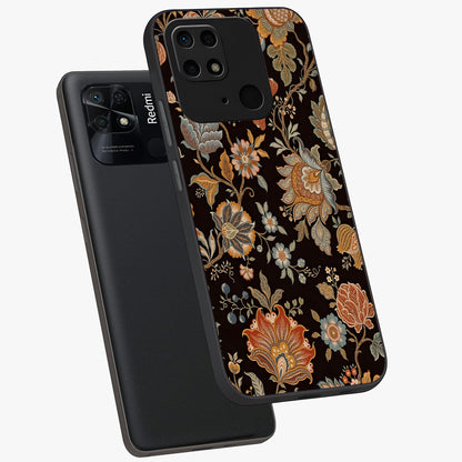 Vintage Floral Dream Glass Case displayed in angled mockup highlighting elegant vintage flower design with soft aesthetic style.