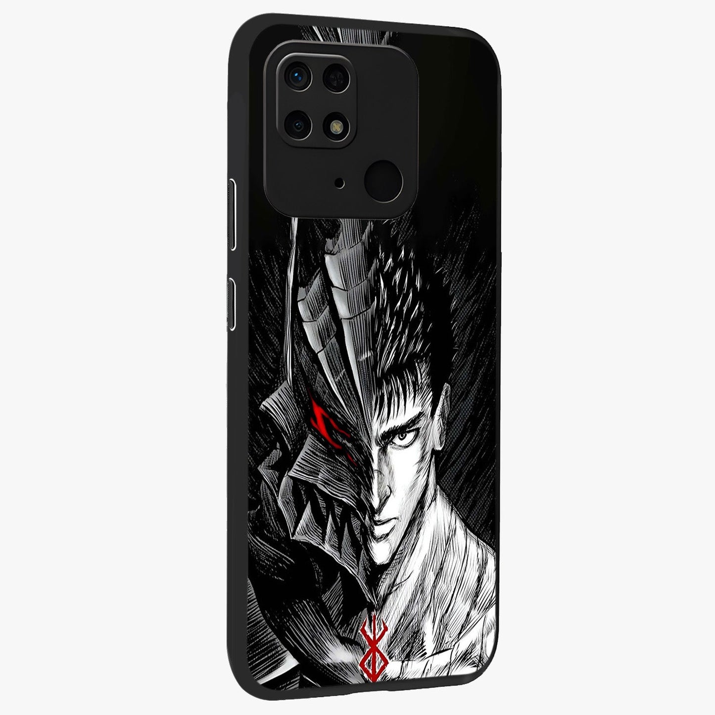 Berserker Blood Oath Glass Case upright view showcasing intense warrior aesthetic with dramatic artistic style.