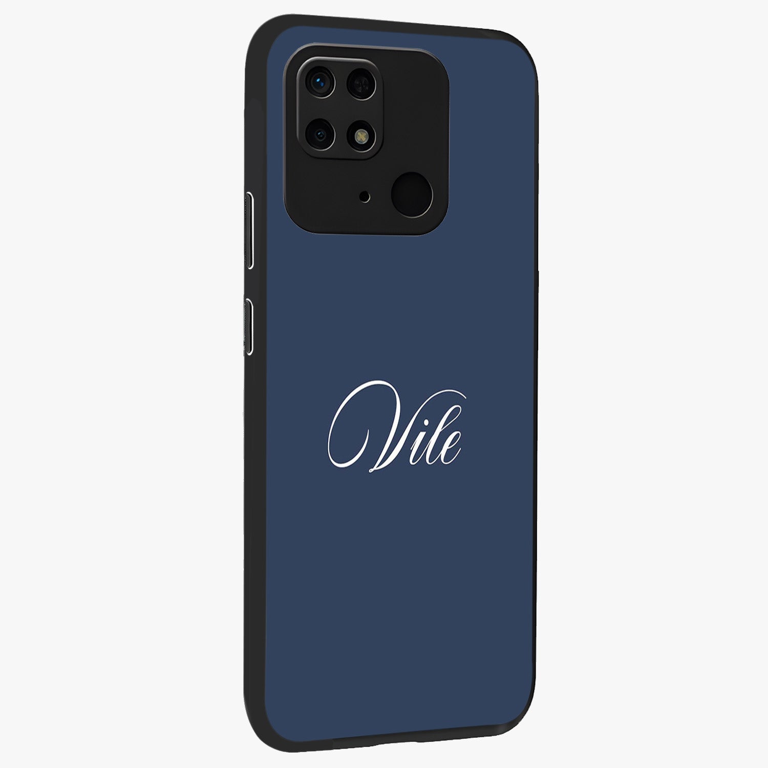 Blue Vintage Floral Pattern Glass Case displayed in angled mockup highlighting classic blue floral pattern and retro aesthetic design.