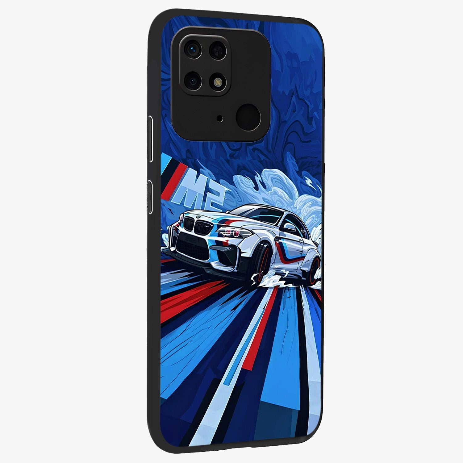 Drift Power Rush Glass Case upright view showcasing high speed racing artwork with bold automotive theme.