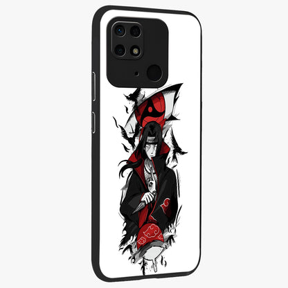 Itachi Limited Edition Naruto Anime Glass Case upright view showcasing intense anime artwork with powerful character theme.