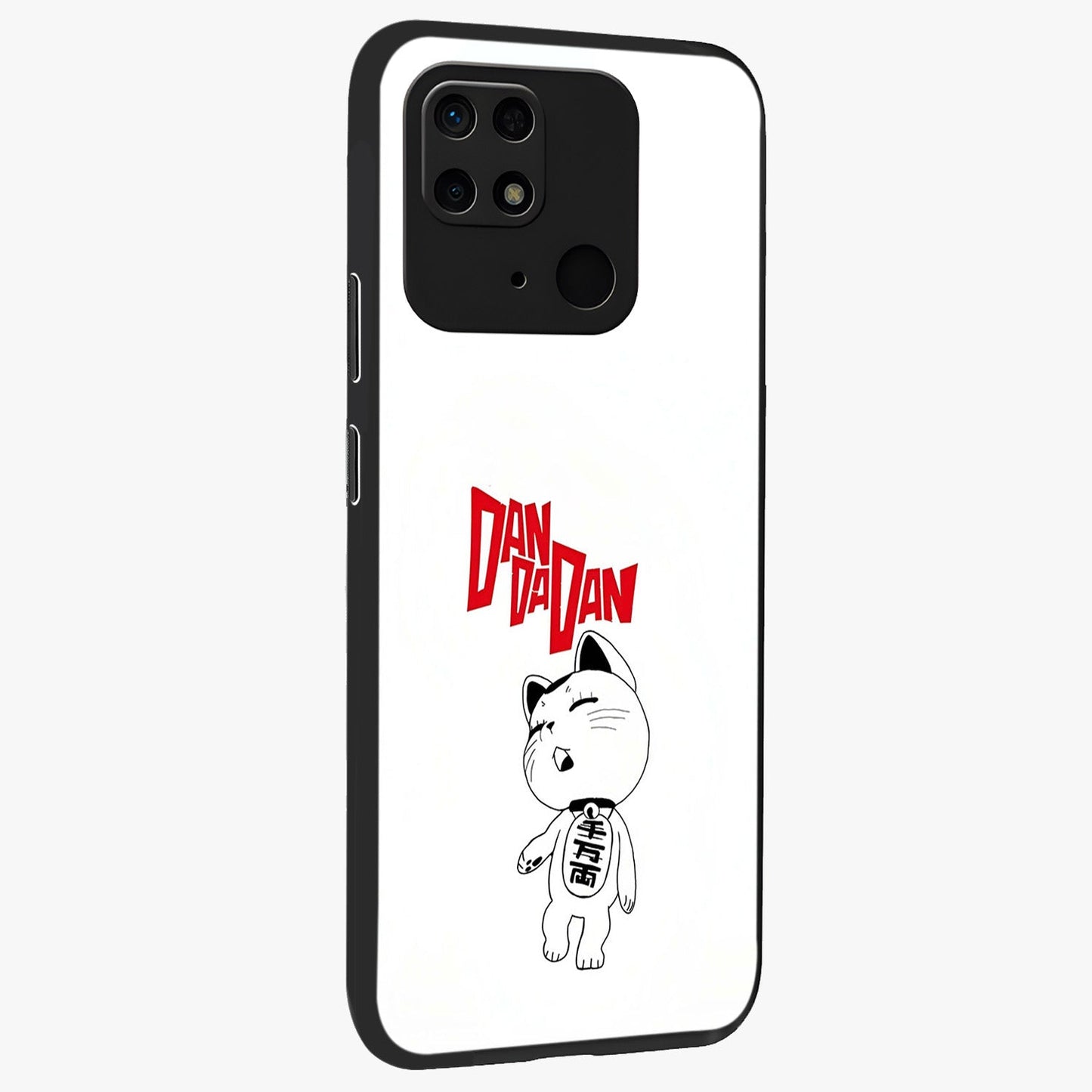 Playful Spirit Charm Glass Case upright view showcasing vibrant charm artwork with fun artistic theme.
