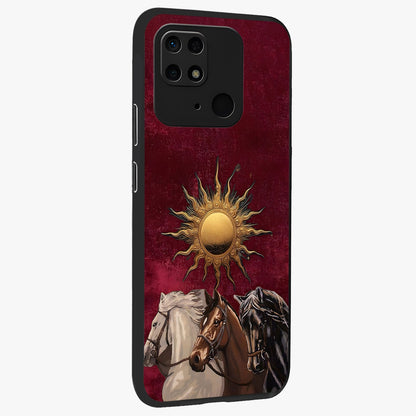 Solar Riders Glass Case upright view showcasing energetic rider artwork with bold adventure theme.