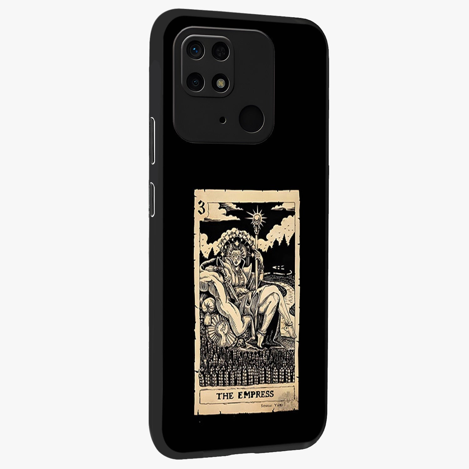 The Empress Glass Case upright view showcasing powerful empress themed artwork with luxurious artistic theme.