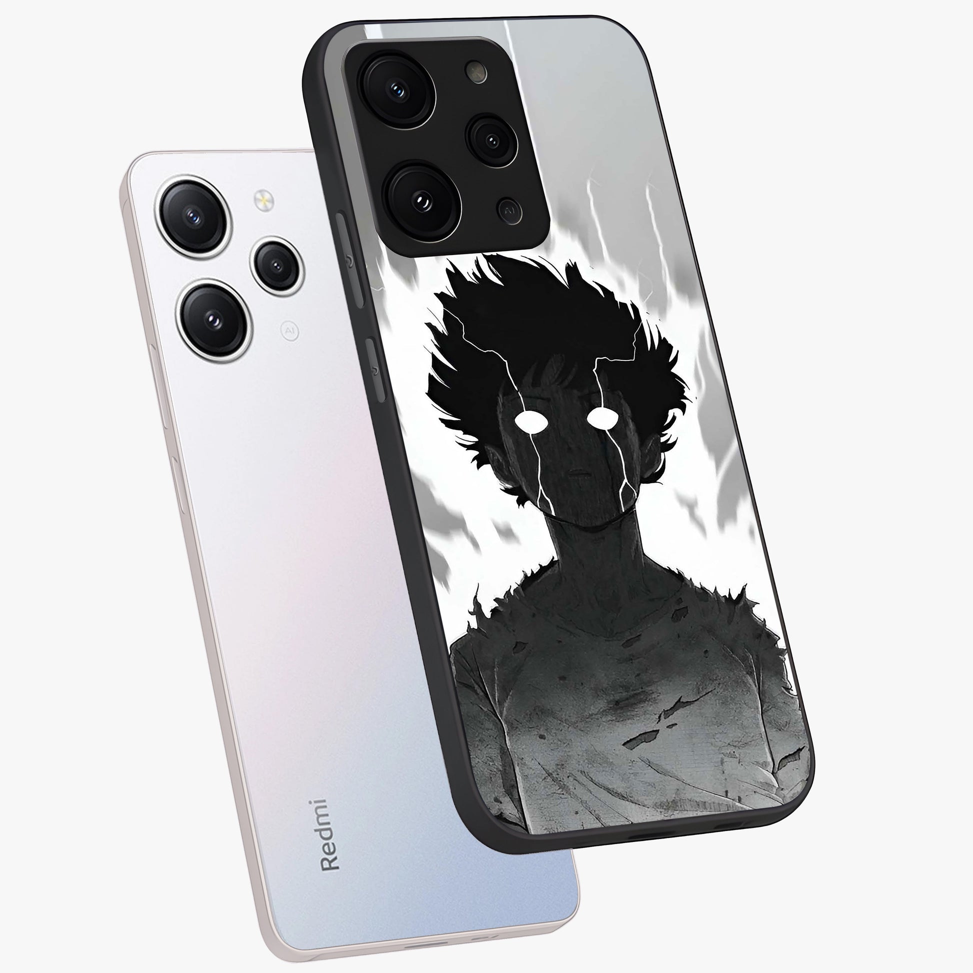 Awakened Inner Rage Glass Case displayed in angled mockup highlighting powerful graphic design and bold artistic theme.