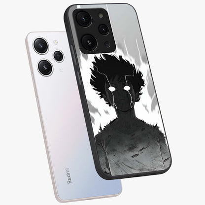 Awakened Inner Rage Glass Case displayed in angled mockup highlighting powerful graphic design and bold artistic theme.