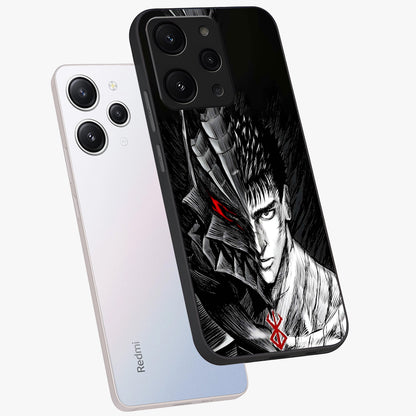 Berserker Blood Oath Glass Case displayed in angled mockup highlighting dark fantasy graphic design and powerful theme.