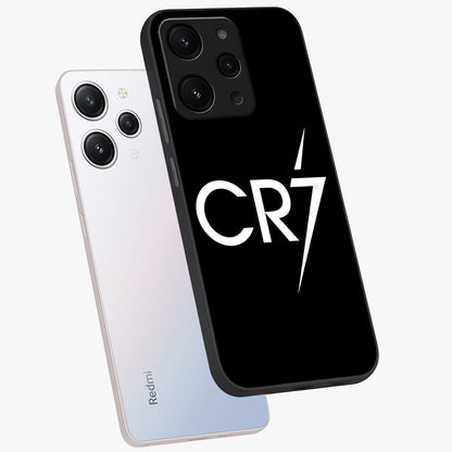 Cr7 Elite Strike Glass Case displayed in angled mockup highlighting powerful sports graphic with bold athletic theme.