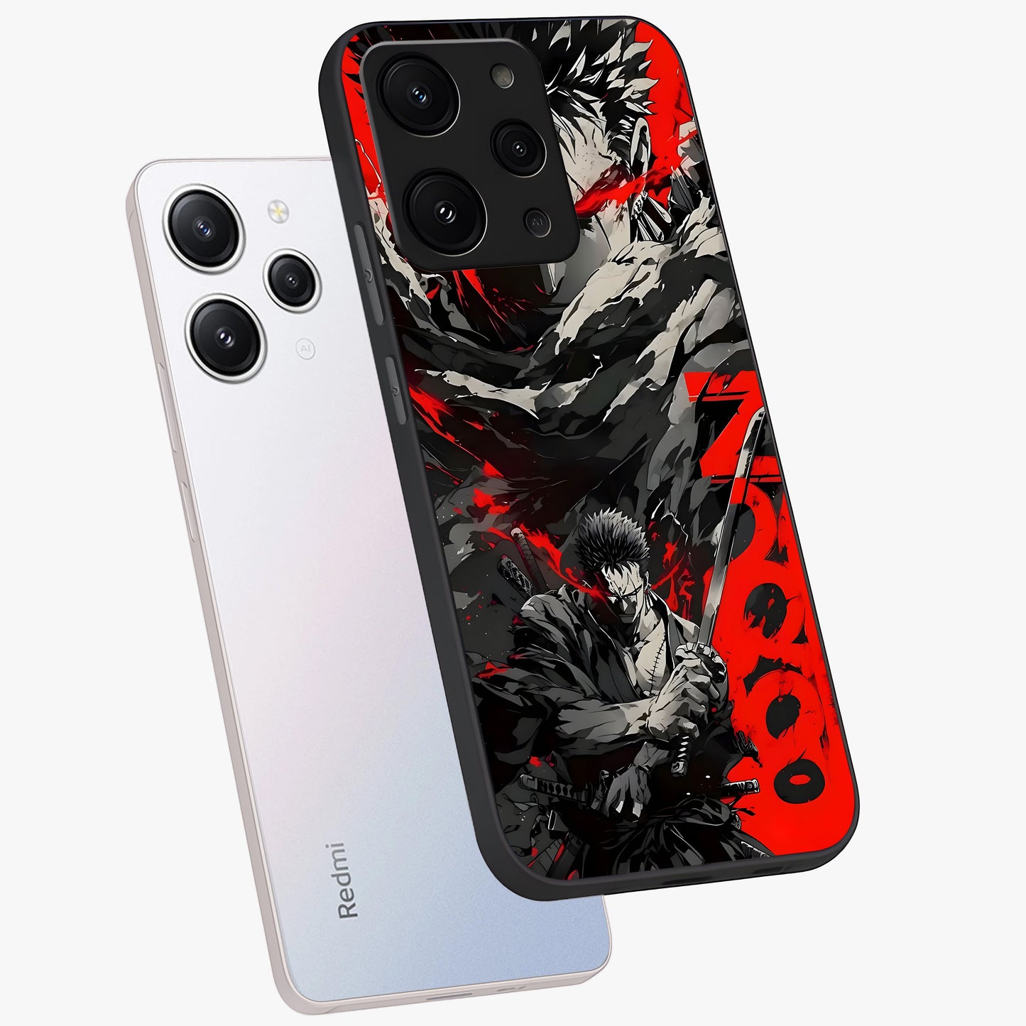 Demon Sword Resolve Glass Case displayed in angled mockup highlighting powerful demon sword illustration with dark fantasy aesthetic.