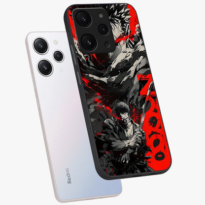 Demon Sword Resolve Glass Case displayed in angled mockup highlighting powerful demon sword illustration with dark fantasy aesthetic.