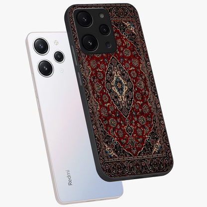 Heritage Carpet Royale Glass Case displayed in angled mockup highlighting intricate royal carpet design with heritage aesthetic.