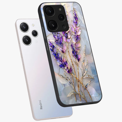 Lavender Dream Glow Glass Case displayed in angled mockup highlighting dreamy purple glow design with soft artistic style.