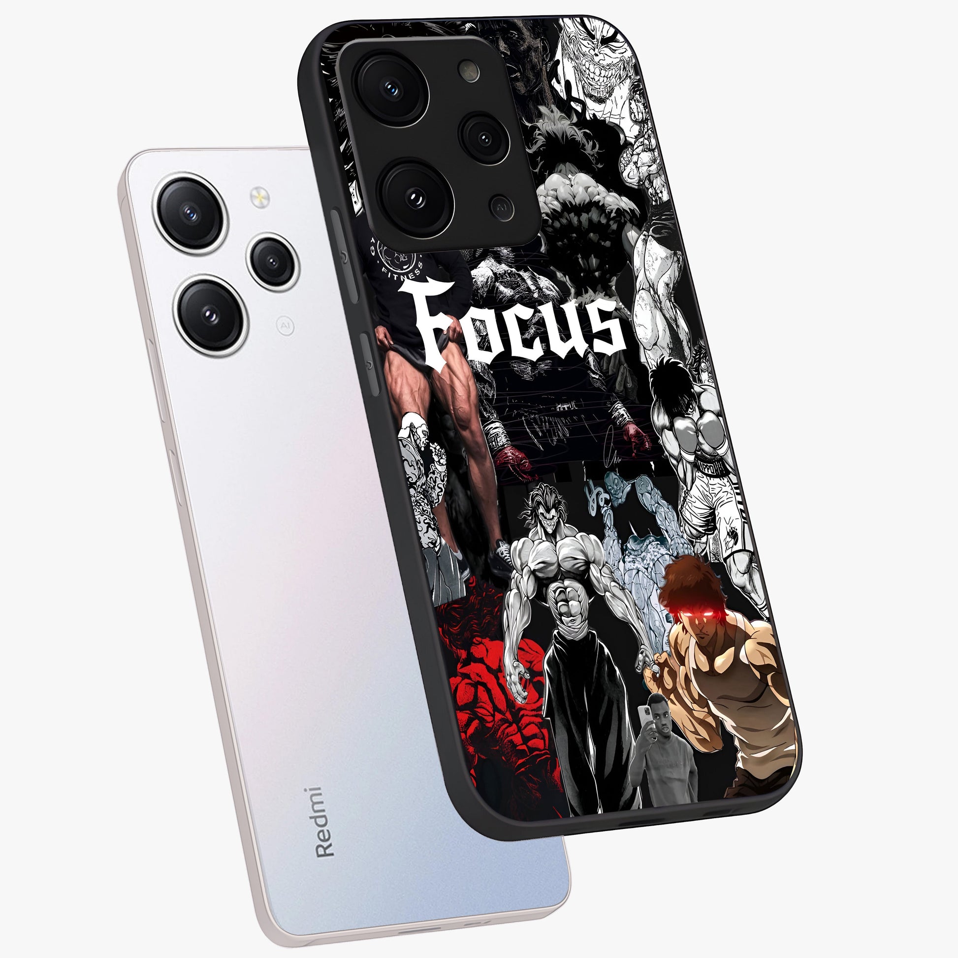 Relentless Power Focus Glass Case displayed in angled mockup highlighting bold statement design with modern aesthetic style.