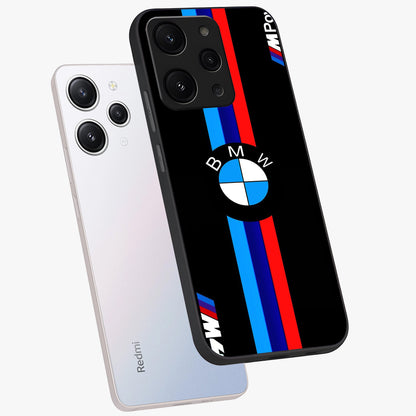 Turbo BMW Beast Glass Case displayed in angled mockup highlighting sleek racing car design with bold automotive aesthetic.