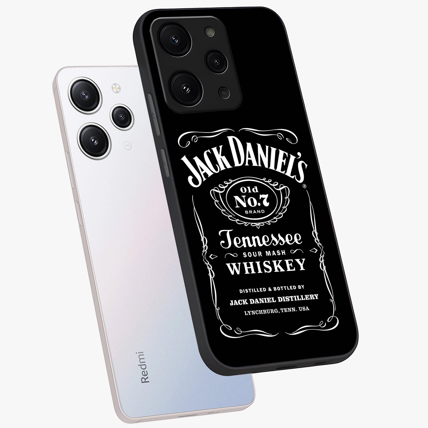 Vintage Whiskey Heritage Glass Case displayed in angled mockup highlighting retro beverage themed design with heritage aesthetic.