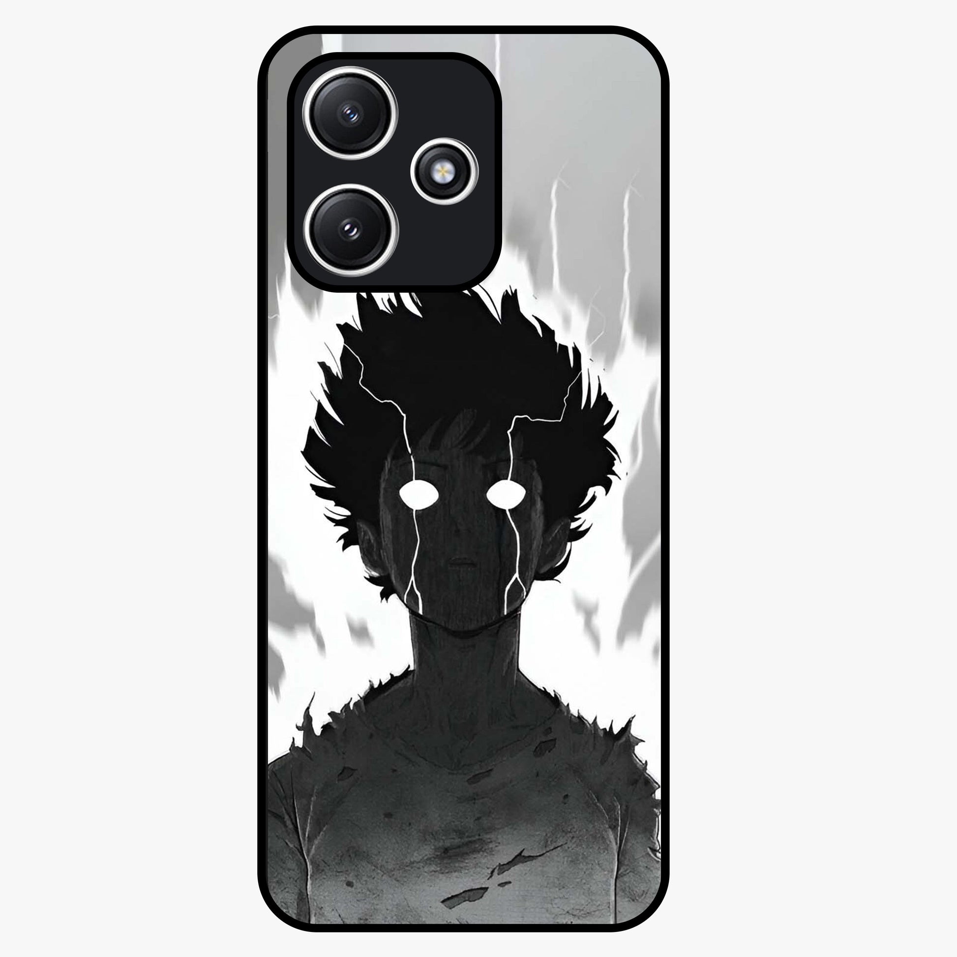 Awakened Inner Rage Glass Case showing flat back view with intense artistic artwork and glossy glass finish.