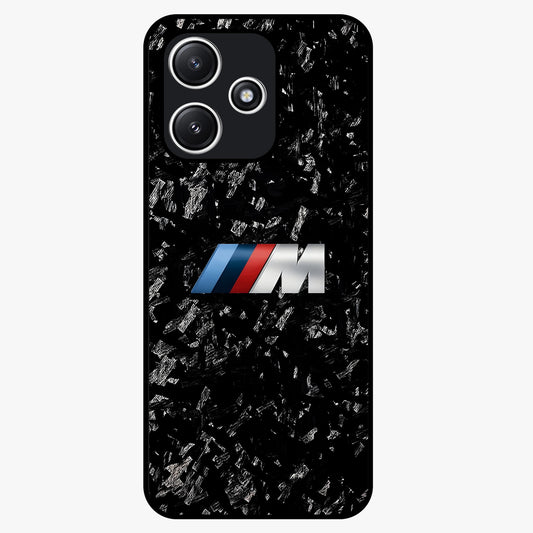 Carbon Speed Mark Glass Case showing flat back view with sporty carbon pattern artwork and glossy glass finish.