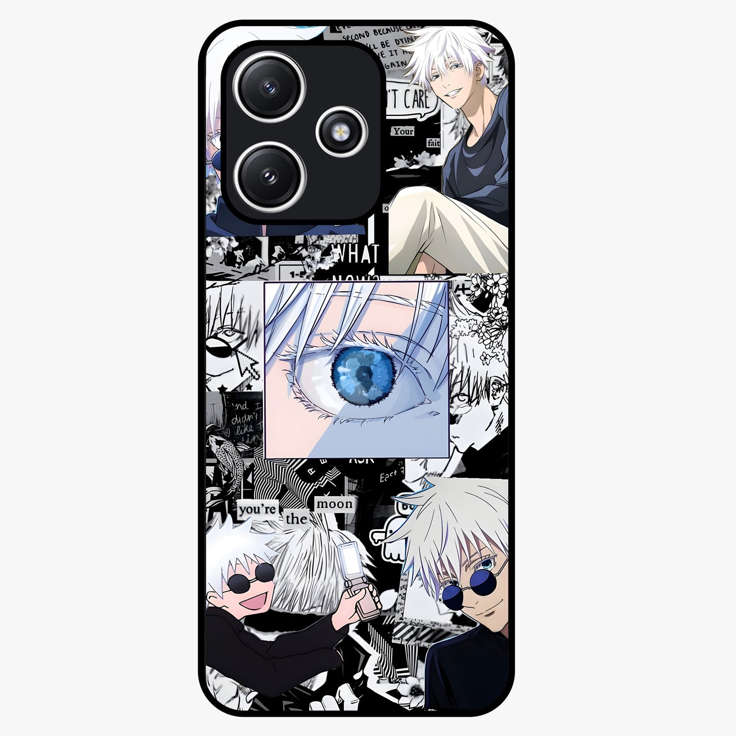 Infinity Sorcerer Chaos Glass Case showing flat back view with mystical sorcerer themed artwork and glossy glass finish.