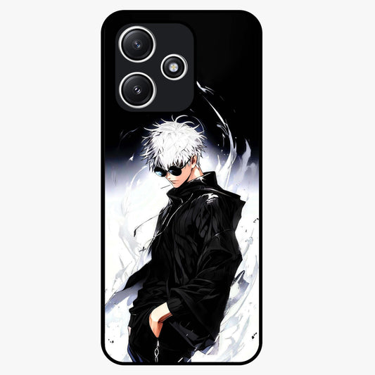 Limitless Shadow King Glass Case showing flat back view with powerful shadow warrior artwork and glossy glass finish.