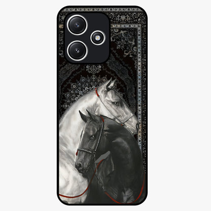 Majestic Ride Legacy Glass Case showing flat back view with powerful automotive inspired artwork and glossy glass finish.
