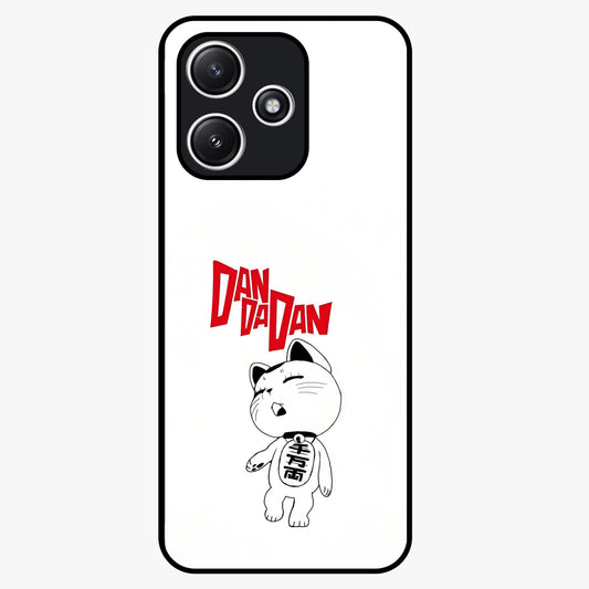Playful Spirit Charm Glass Case showing flat back view with cheerful charm themed artwork and glossy glass finish.