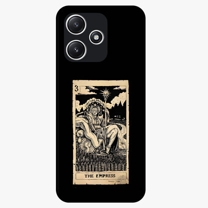 The Empress Glass Case showing flat back view with regal feminine artwork and glossy glass finish.