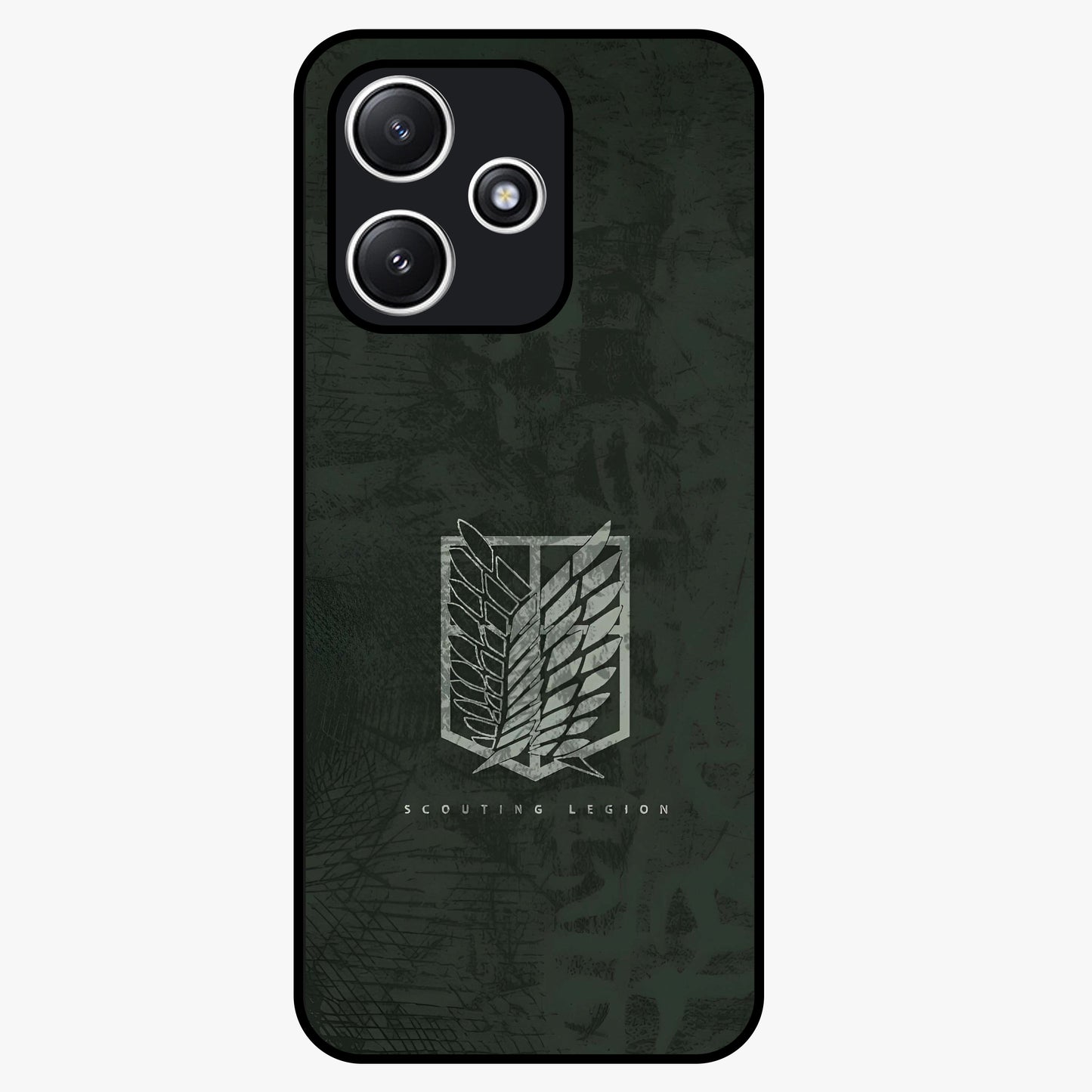 Wings Of Freedom Glass Case showing flat back view with symbolic wings artwork and glossy glass finish.